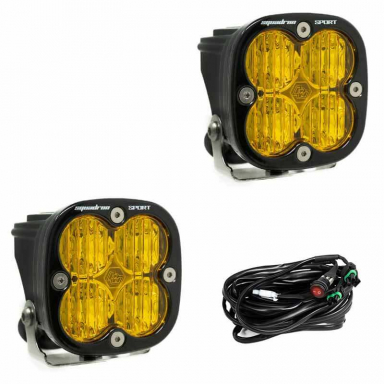 Squadron Sport Amber Wide LED Pod Light- Pair | Baja Designs 557815